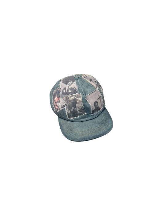 Pure art patchwork denim hat