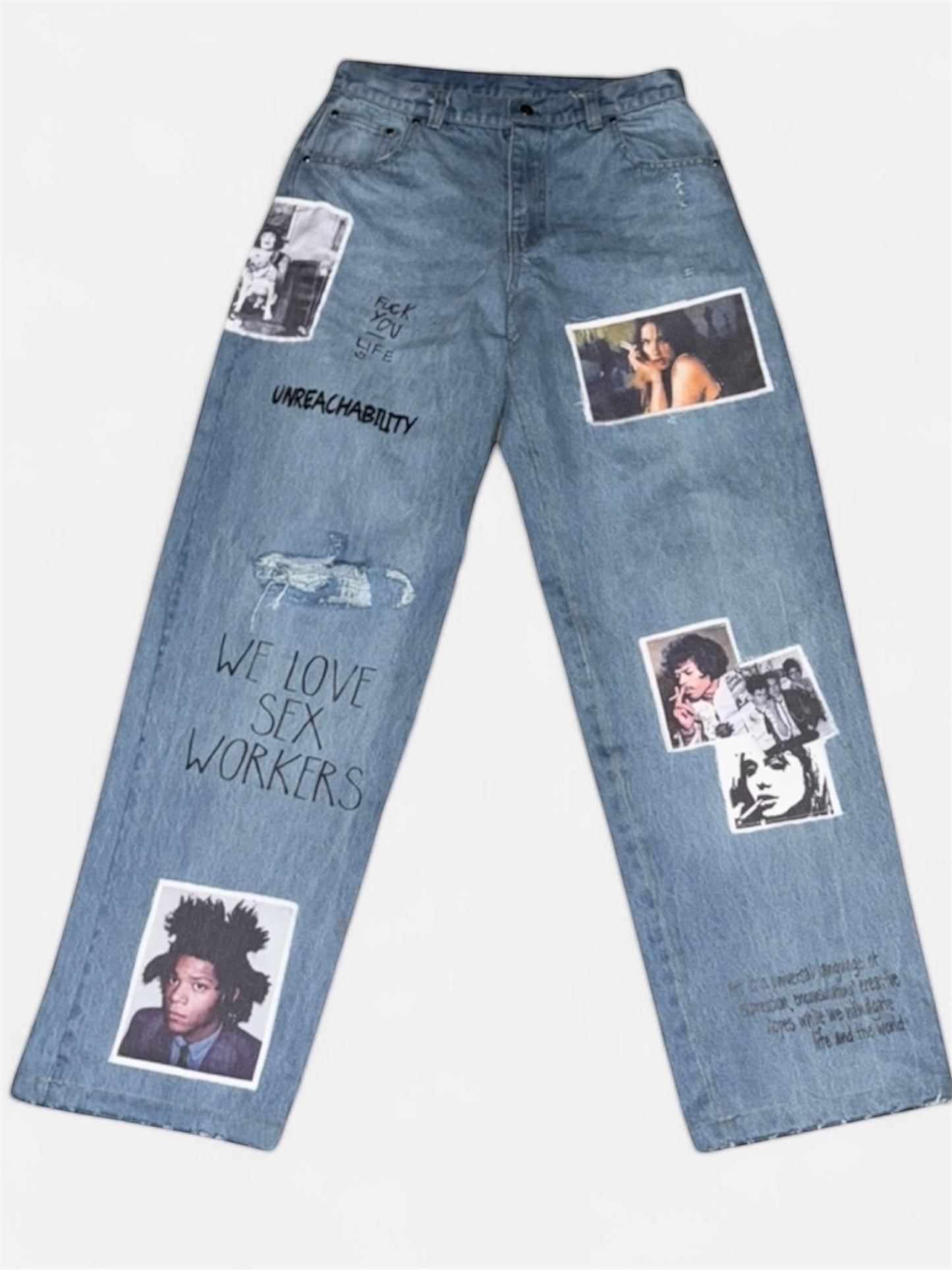 "We love sex workers" jeans