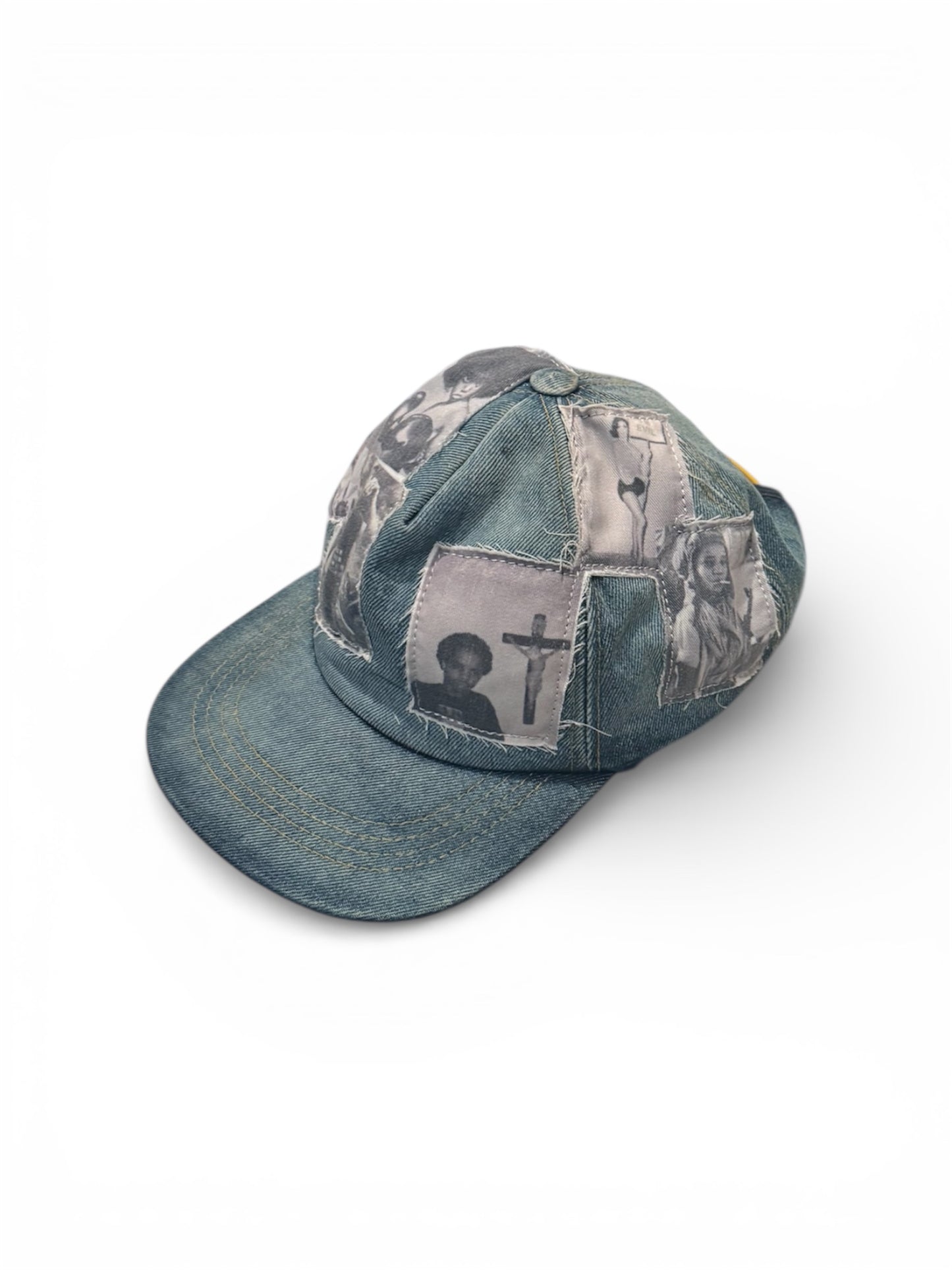 Pure art patchwork denim hat