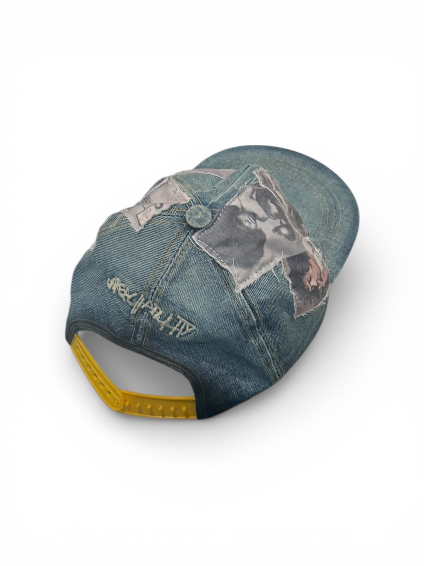 Pure art patchwork denim hat