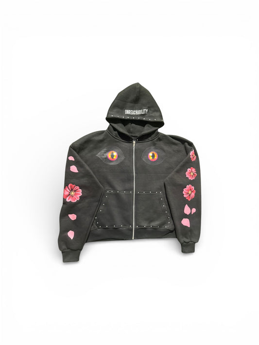 flower boy zip up hoodie